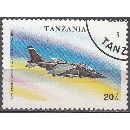 Tanzania 1994 Michel 1591 O Cote (2005) 0.10 Euro Avion militaire Alpha Jet