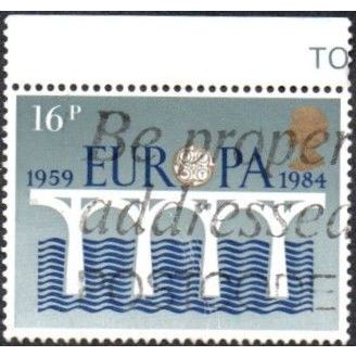 1984 25 Anniv CEPT & 2nd Euro Elections 16p, Value. Europa. Logo. Fine |Used