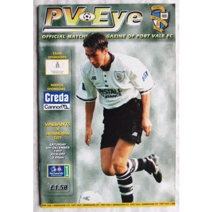 1997 programme Port Vale v. Birmingham City