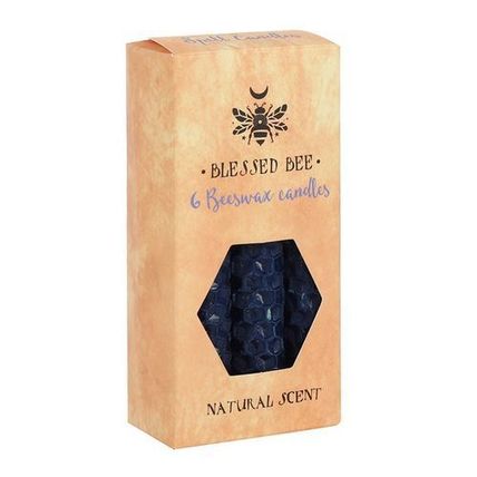 Candles - Set of 6 Blue Beeswax Spell Candles