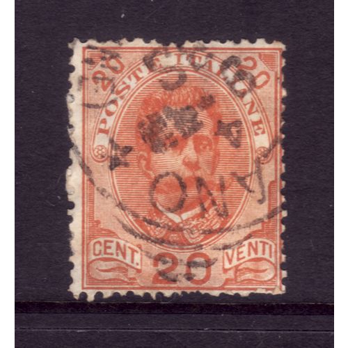 ITALY 1891 SG 58a 20c ORANGE FINE USED #5