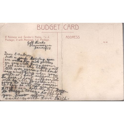 Antique Novelty Greetings Card 1913 - Mailed from Sydney