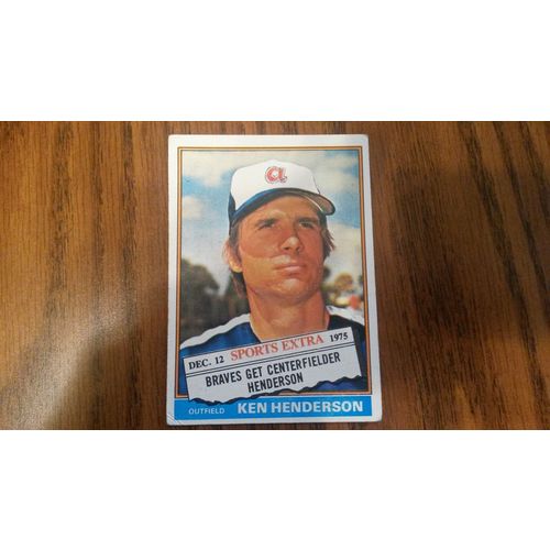 1976 Topps Traded Card # 464T Ken Henderson Very Good (3) Atlanta Braves