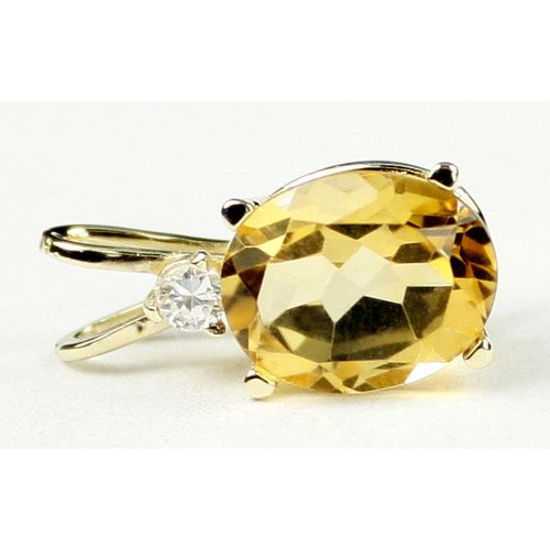 Citrine, 14KY Gold Pendant, P022