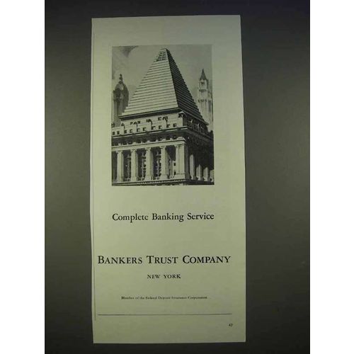 1940 Bankers Trust Company Ad - Complete Service
