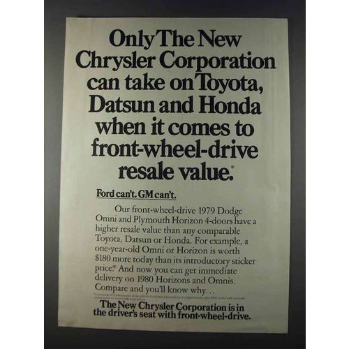 1980 Chrysler Corporation Ad - Resale Value