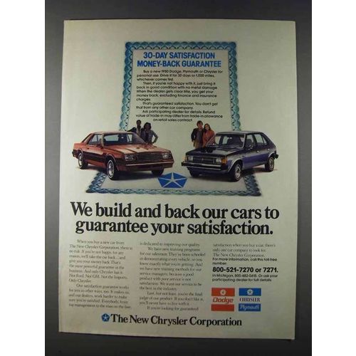 1980 Chrysler Corporation Ad - Build and Back our Cars