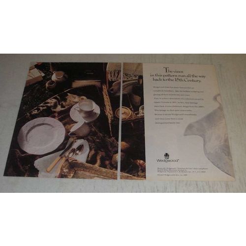 1989 Wedgwood Strawberry & Vine Dinner & Giftware Ad - The vines