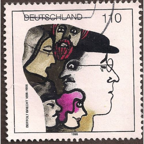 GERMANY, Berthold Brecht, colour 1998, 110 Pfennig