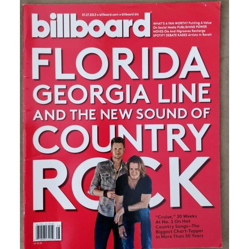Billboard Magazine Jul 27, 2013 - Florida Georgia Line:New Sound of Country Rock