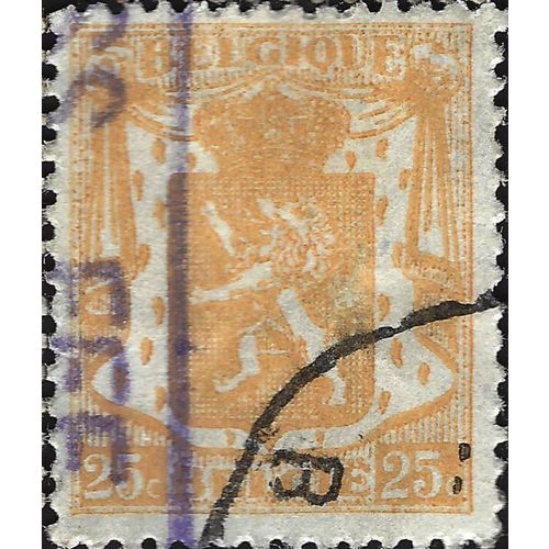 BELGIUM, Lion, Coat of Arms, yellow 1946, 25c, #3