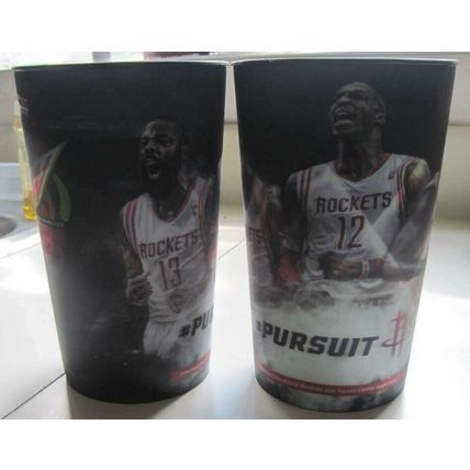 2 Houston Rockets Souvenir Cups Large Stadium Tumblers 50 Seasons Holographic