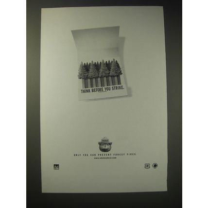 2001 U.S. Forest Service Ad - Think before you strike