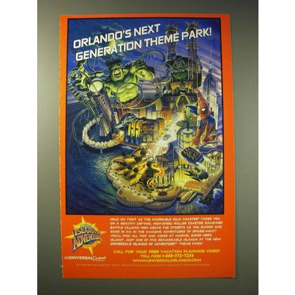 2001 Universal Islands of Adventure Ad - Orlando's next generation theme park
