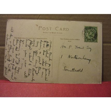 BRANDER PASS, LOCH AWE, ARGYLLSHIRE, SCOTLAND used antique postcard 1912 pm =