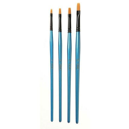 Studio 71 Short Handle Art Brush Set 2 4 6 8 Flat