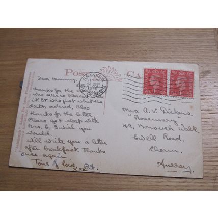 1946 fr Sweetman Postcard - Keats Green & Cliff Road - Shanklin, Isle of Wight