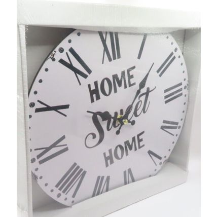 Black Numerals Wall Clock Home Sweet Home 29.5 CM Home Decor Gift Christmas