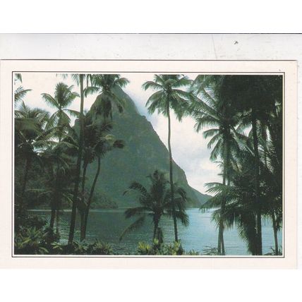 Soufriere Saint Lucia Postcard unused VGC