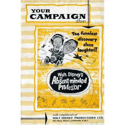 ABSENT-MINDED PROFESSOR 1960 Fred MacMurray WALT DISNEY UK PRESSBOOK