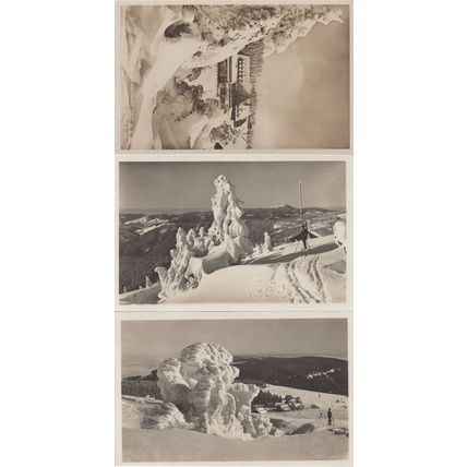 Feldberg Skiing German Skiers 3x Old Postcard s
