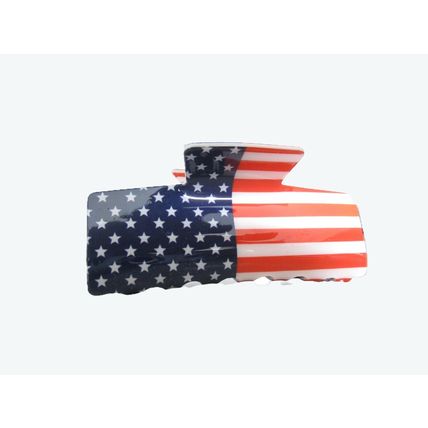 American flag fourth of july acrylic hair claw clip