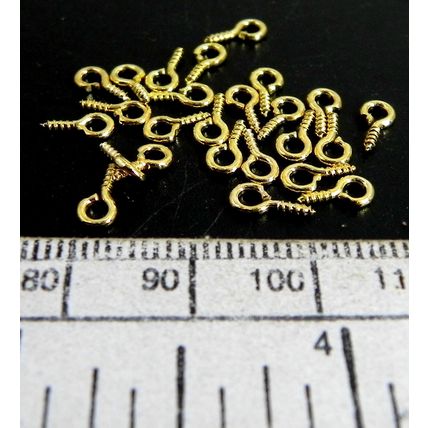 Oeil à vis 8mm doré – paquet de 25