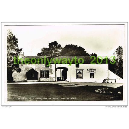 BLACKSMITHS SHOP, GRETNA HALL, SCOTLAND, c1940/50s, Postcard