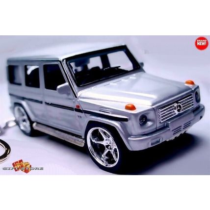 RARE KEYCHAIN SILVER MERCEDES G CLASS G WAGON CUSTOM Ltd. Ed. GREAT GIFT
