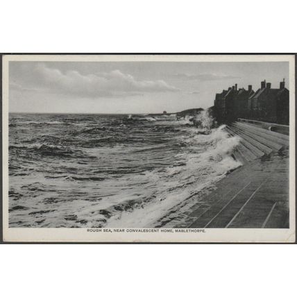 Rough Sea, near Convalescent Home, Mablethorpe, Lincolnshire, 1939 - RP Postcard
