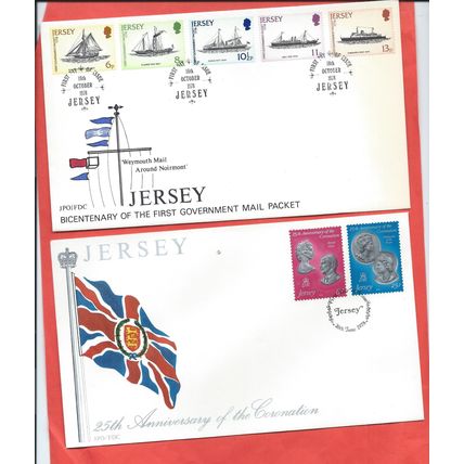 Jersey stamps. 1978 FDC. Jersey Golf Club, Europa Monuments, etc (F377)