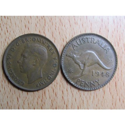 Australia 1948 1d Penny Coin