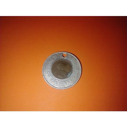 1972-D Las Vegas Club Las Vegas, NV Encased Cent Penny Token, FREE SHIPPING US!!