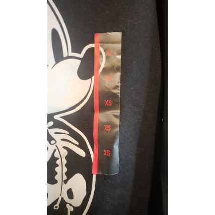 Disney Mickey Mouse Skeleton Halloween Black Crewneck Sweatshirt Women's XS