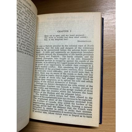 VINTAGE "LAST OF THE MOHICANS" J FENIMORE COOPER FICTION FAUX LEATHER BOOK (P2)