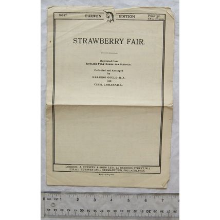 1926 Strawberry Fair, English Folk Songs for Schools