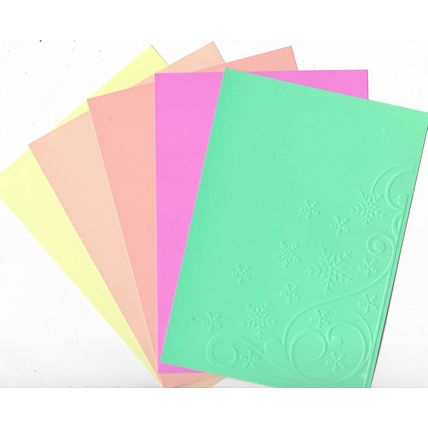 5"x7" Embossed Card. 10 Sheets. Snowflakes (36). Cardmaking Scrapbooking Crafts