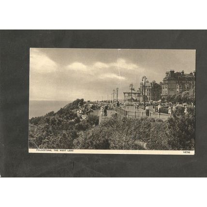 Postcard Kent Folkestone The West Leas