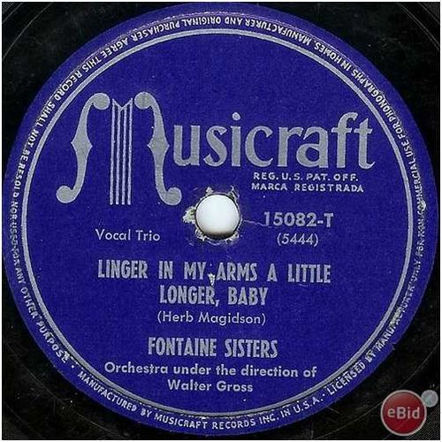Musicraft 78 #15082 - Fontaine Sisters - "Missouri Waltz"