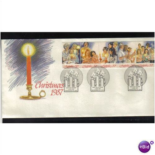 1987 AUSTRALIA CHRISTMAS 5 VALUES FDC
