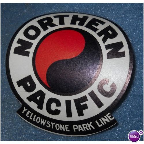 Northern Pacific Railroad Yellowstone Park Line Water Decal Luggage Sticker NPR