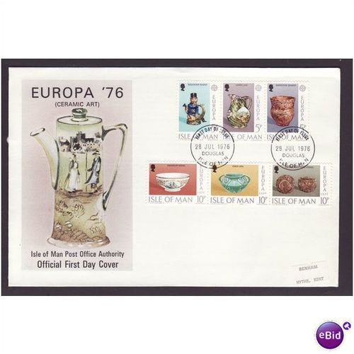 ISLE OF MAN 1976 EUROPA CERAMIC ART FIRST DAY COVER
