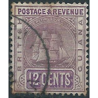 British Guiana 1889 SG200 12c Dull Purple & Bright Purple Fine Used . ...