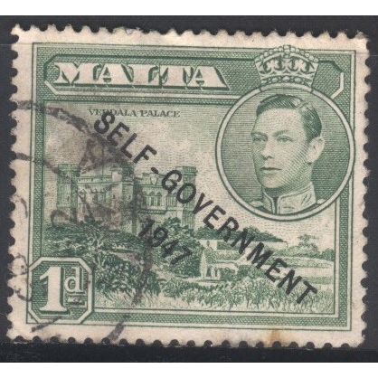 Malta 1948 - SG236a - 1d grey - Verdala Palace - used