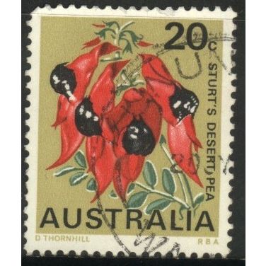 Australia 1968 - SG423 - 20c multi - Sturt's Desert Pea - used