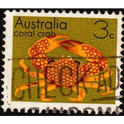Australia 1973 Marine Life Coral Crab 3c Used Stamp