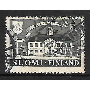 FINLAND 1946 FOUNDING OF PORVOO 5M BLACK BORGA TOWN HALL SG 422 FINE USED