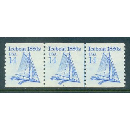 2134 14c Iceboat Very Fine MNH Dry Gum PNC 3/3 W0400