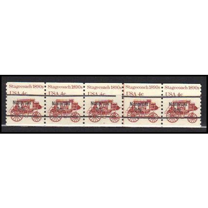 1898Ab 4c Stagecoach Fine MNH Dry Gum PNC 6/5 Line Gap AA0100