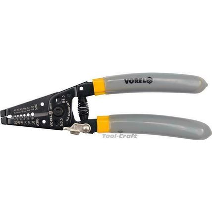 Vorel wire cable stripper 185 mm long, cutter, 0.64-2.6 mm, 22-10 AWG (45010)